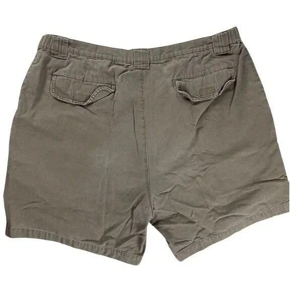 Savane Cargo Short Men 40 Beige Mid Rise Flat Front Elastic Waist Pockets Cotton - Picture 2 of 8